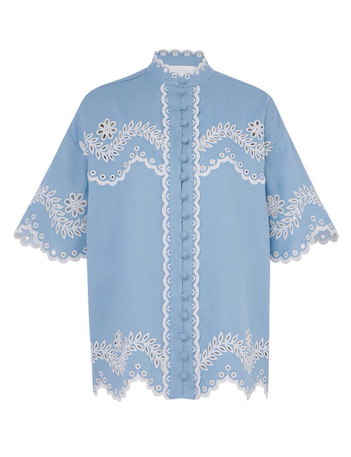 ZIMMERMANN - JUNIE EMBROIDERED SHIRT