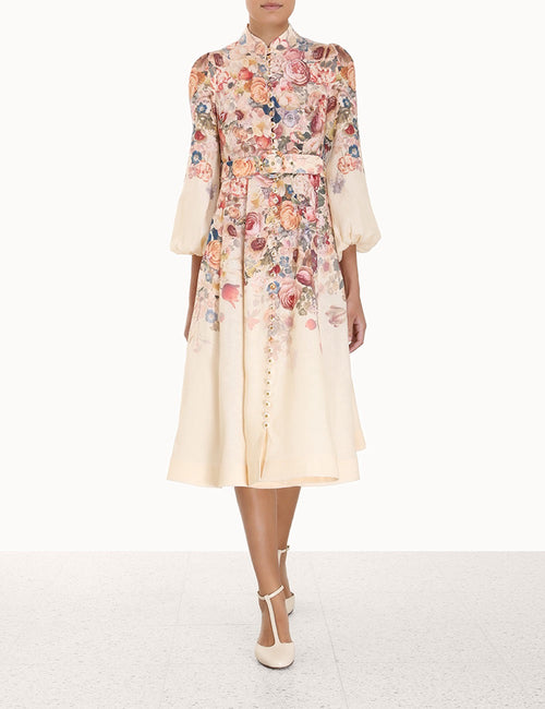 ZIMMERMANN - LUMINOSITY BUTTONED MIDI DRESS