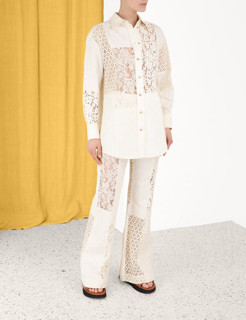 ZIMMERMANN - LUMINOSITY PATCH LACE PANT