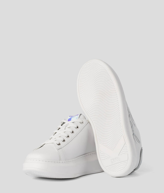 KARL LAGERFELD - KAPRI SIGNIA LEATHER SNEAKERS