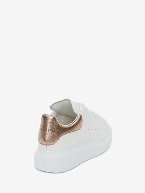 Alexander McQueen Oversized Sneaker in White/Rose Gold