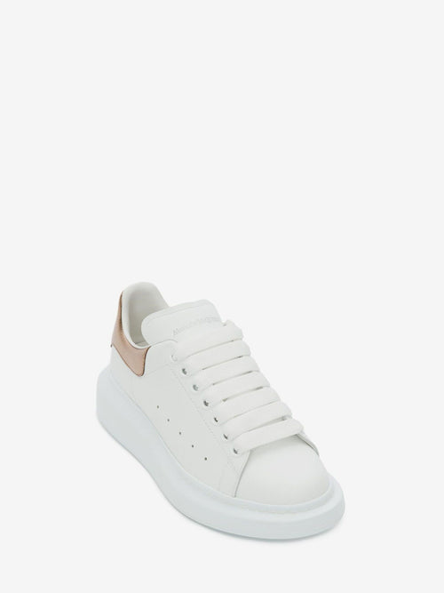 Alexander McQueen Oversized Sneaker in White/Rose Gold