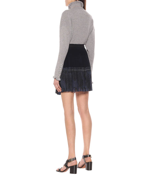 CHLOÉ Pleated Silk Miniskirt