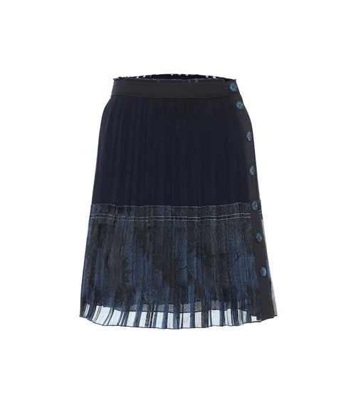 CHLOÉ Pleated Silk Miniskirt