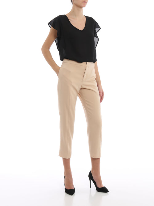 CHLOE' Lightweight crepe tapered trousers