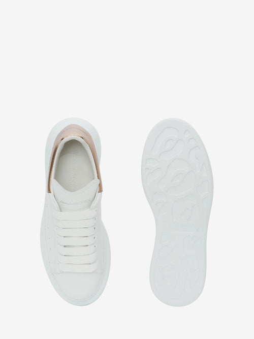 Alexander McQueen Oversized Sneaker in White/Rose Gold