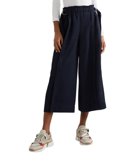 CHLOÉ Cropped Wool-Twill Wide-Leg Pants