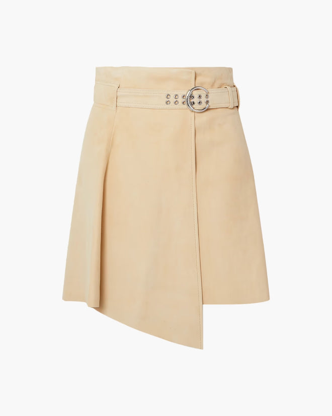 CHLOÉ Asymmetric Suede Mini Skirt