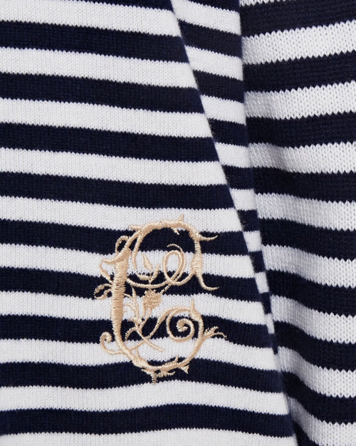 CHLOÉ Embroidered Striped Cashmere Sweater